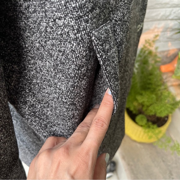 🦩Black and White Woven Overcoat - Picture 5 of 6